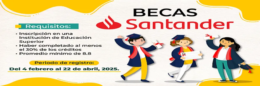Becas Santander para estudiantes de educación superior
