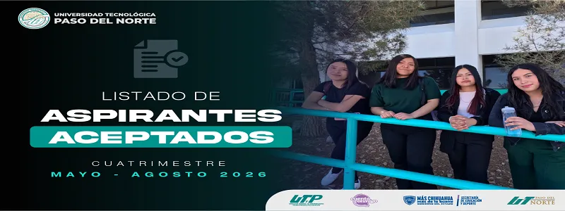 Listado de aspirantes aceptados para mayo-agosto de 2026